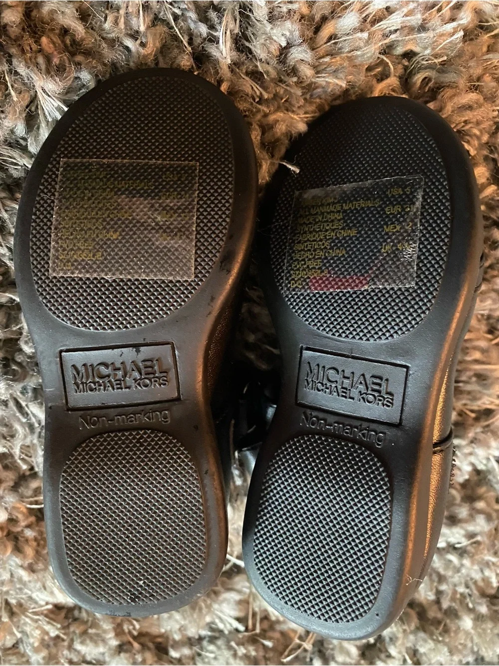 Michael Kors Little Girls Black Mary Jane Strap Shoes